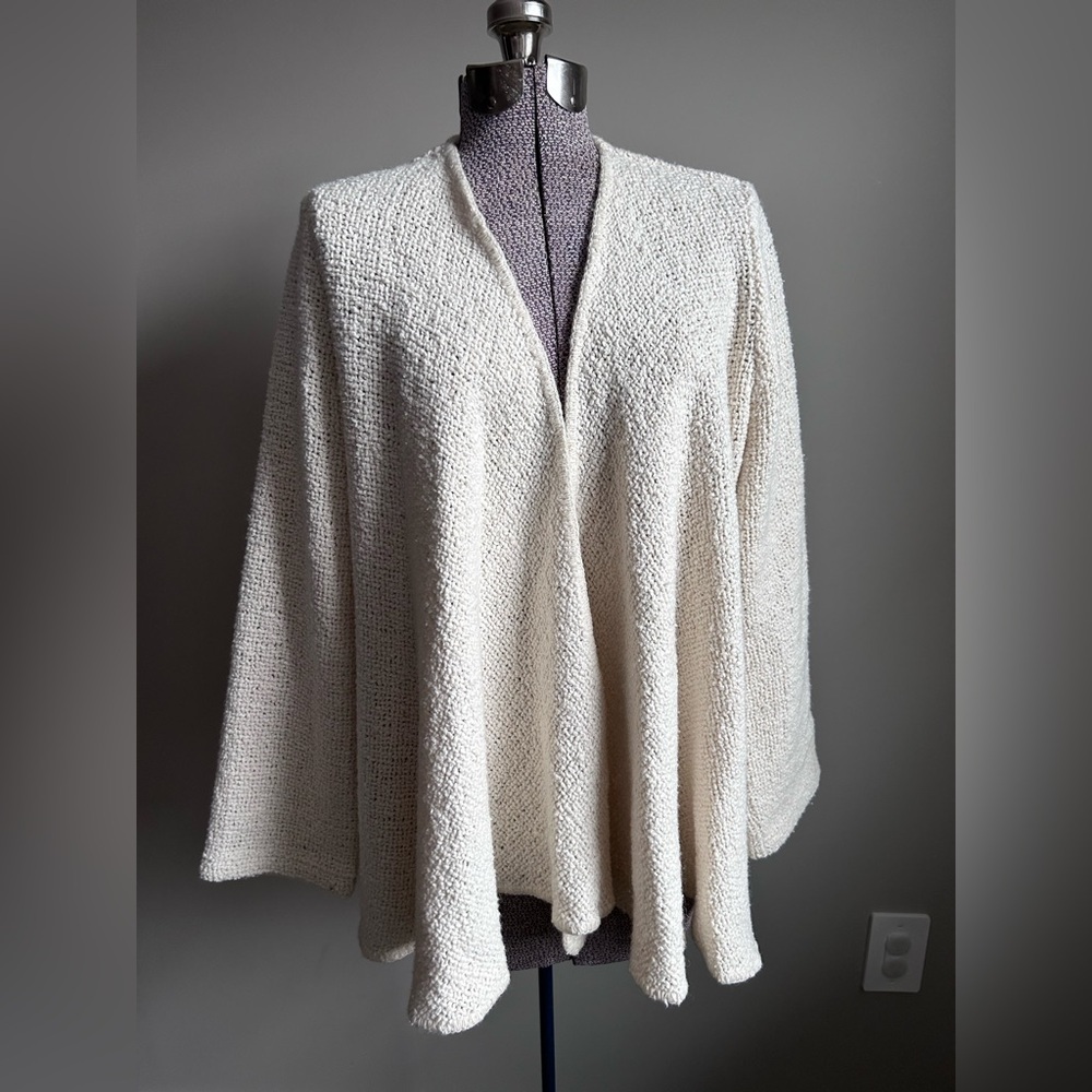 Cotton wool blend Cream cardigan sweater neutral layer natural fibre earthy